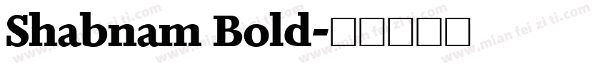 Shabnam Bold字体转换